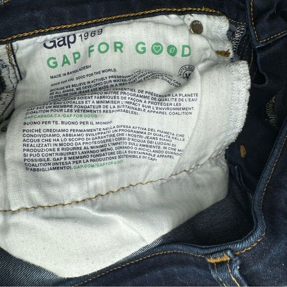 Gap Mid Rise Curvy True Skinny Jeans in Dark Rinsed Denim - Picture 5 of 7